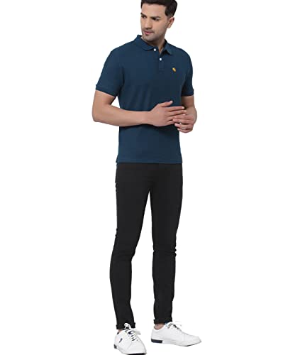 Image of Men's Casual Cotton Polo Tshirt (N1002-AIRFORCE mp)