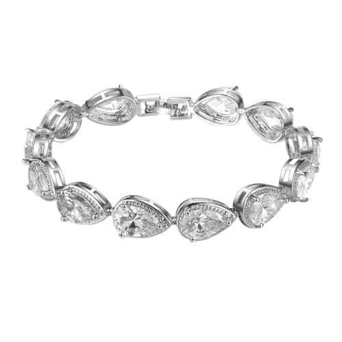 Housoutil Pulsera de Circón Brillante y Elegante para Mujer, Diseño Cómodo y Fácil de Llevar, Adecuado para Obsequio de Cumpleaños y Ocasiones Obsequios