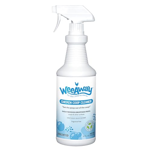 Image of Wee Away Coop Refresher & Droppings Remover for Chickens, Enzyme Cleaner for Bird Poop, Odor Eliminator for Outdoor Chicken Coops, Unscented, 32oz