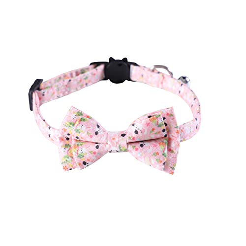 FUNAT Easter Pet Bow Collar, Pet Rabbit Bow Collar, Adjustable Collar for Cats and Small Medium Dogs
