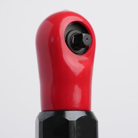 SI-1205B 3/8"" Pneumatic Ratchet Wrench - Made in Japan, Red and Grey