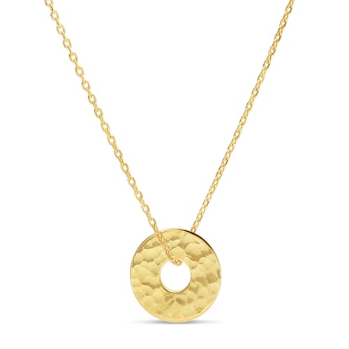 Collier médaille cible martelée personnalisée : le cadeau femme idéal
