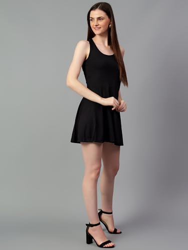 Image of KOTTY Women's Dashing Designs Radiant Petal Black Dress