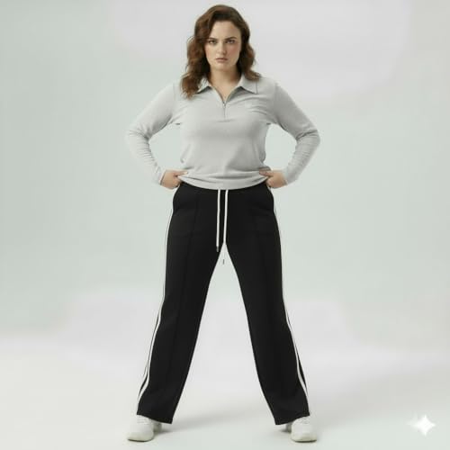 Image of Women's Top & Jogger Set | Stylish Co-Ord Set for Women |Top & High Waist Jogger Pants Set for Ladies | Stretchable Cotton Gym Wear, Activewear & Loungewear Tracksuit|women top jogger set