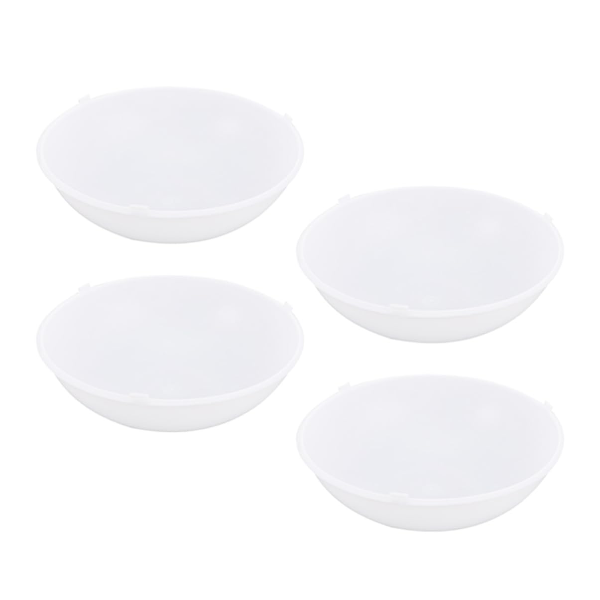 Ciieeo 4pcs White Round PVC LED Ceiling Light Covers Flush Mount Lighting Diffuser Lamp Shades for Corridor and Balcony Resistant to Deformation and Easy Installation
