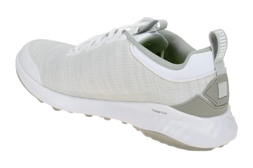 Image of Puma Fusion Pro Golf Shoes, Unisex Adult, Puma White /Puma Silver /Flat Light Grey (377041) (05), 26.5 cm