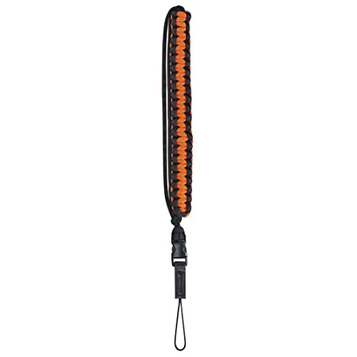 Hama Camera Wrist Strap (Camera Strap with Quick Release, 20 cm Length, Nylon, Universal Hand Strap, Retro) Black/Orange - Image 2