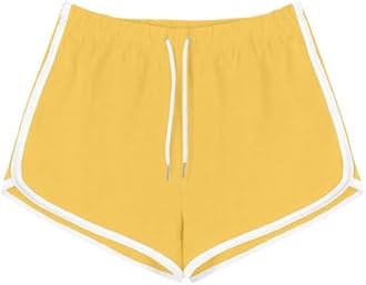 Athletic Shorts for Women Wide Leg Dolphin Hem Drawstring Elastic Waist Casual Summer Running Gym Workout Yoga Shorts