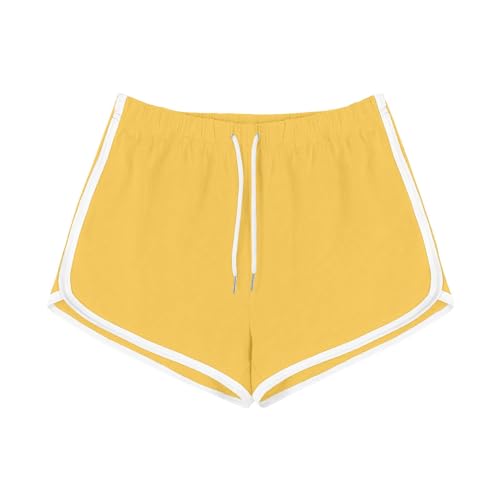 Athletic Shorts for Women Wide Leg Dolphin Hem Drawstring Elastic Waist Casual Summer Running Gym Workout Yoga Shorts