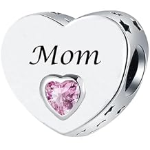 Pink Heart Charm Compatible with Pandora Bracelets for Wife Friend Mom Daughter Grandma Sister