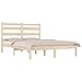 vidaXL Massivholzbett Kiefer 135x190 cm 4FT6 Double