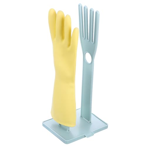 FNANJWQ Kitchen Gloves Holder Mitten Dryer Reusable Rubber Glove Clothes Drying Rack Plastic Washing Sink Holder Stand Towel Hanger for Dish Gloves Rags Sponge Food Bag Organizer Blue