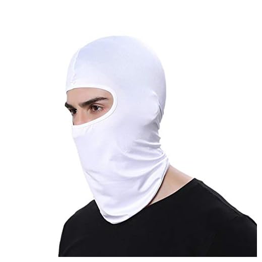 LEAGY Pasamontañas para deportes al aire libre, 2 unidades, Blanco, 1
