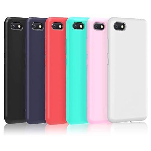 [6-pack] fodral för iPhone SE 2020 fodral ultratunt mjukt TPU-silikongel telefonfodral med matt finish beläggning grepp anti-repor stöttåligt skydd skydd för iPhone 7/iPhone 8-fodral