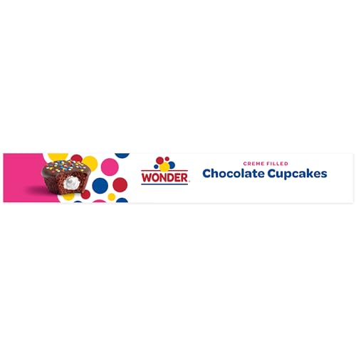 Wonder Crème Filled Chocolate Cupcakes, Individually Wrapped Cupcakes, 8 Count