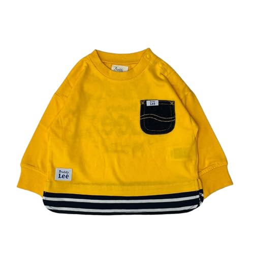 ロンT キッズ 男の子 女の子 Buddy Lee バディーリー バディリー 長袖Tシャツ 長Tシャツ 長袖 子供服 ベビー 子供 赤ちゃん おしゃれ XYZ(イエロー 130cm)