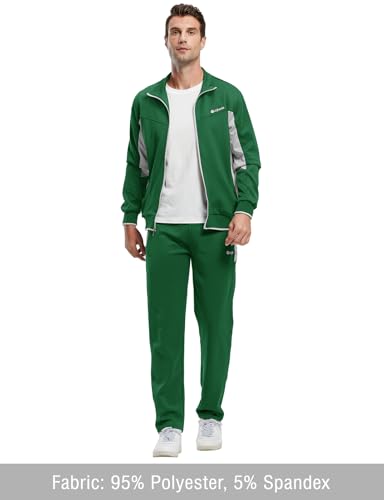 Image of TBMPOY Men's Tracksuit Athletic Sports Casual Full Zip Sweatsuit