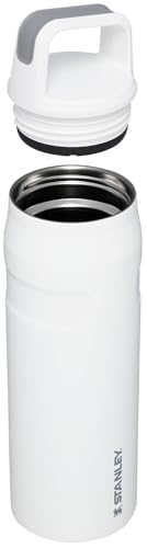 STANLEY IceFlow Cap and Carry Water Bottle 24 oz | Wide Mouth Twist Lid | Lightweight and Leakproof for Travel and Sports | Insulated Stainless Steel | BPA-Free | Polar image 3