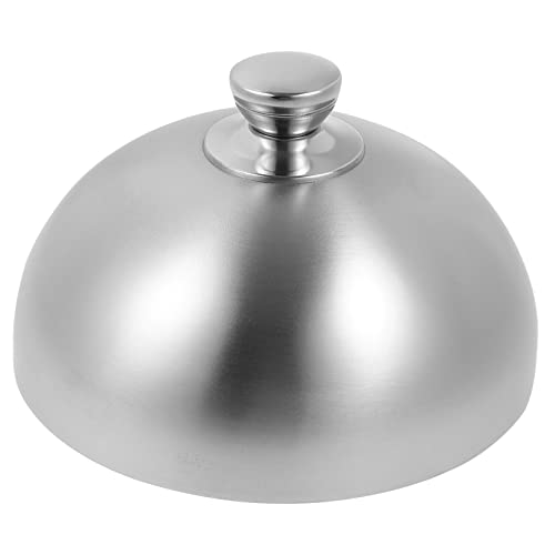 ZUNOXAZ Coperchio Per Bistecca in Acciaio Inossidabile 20 Cm Manico, Copertura Anti-schizzi D'olio Per Teppanyaki, Utensile Da Cucina Per Cottura Uniforme e Riscaldamento Centralizzato