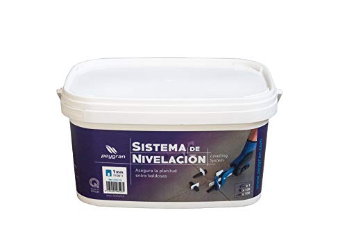 Preisvergleich Produktbild Nivelliersystem Peygran 2mm 100 Laschen 100 Keile + Metallzange 0200121