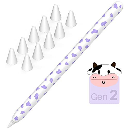 Ya en manzanajugosa.com: Funda de Vaca para Apple Pencil 2ª Generación Accesorios de Funda Protectora de Silicona con 10 Piezas de Funda de Puntas para Apple Pencil (Vaca + Morado)