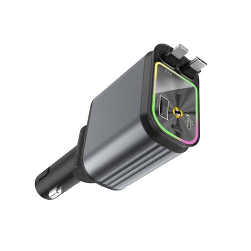 Chargeur de voiture rétractable 4 en 1 pour éliminer les câbles emmêlés sur votre allume-cigare