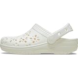 Crocs Klasyczne chodaki uniseks dla dzieci z kwiatowym wycięciem, Kreda, 29/30 EU