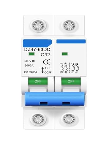 Disyuntor CC 500V 16A interruptor automático bipolar para paneles fotovoltaicos aislados