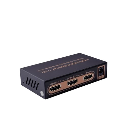 TIEOAXFT Répartiteur Compatible 4K@60Hz UHD HDR Scaler Down 1x2 Compatible Splitter 1 en 2 HDCP2 0 4:4:4 18 Gbps Cascade