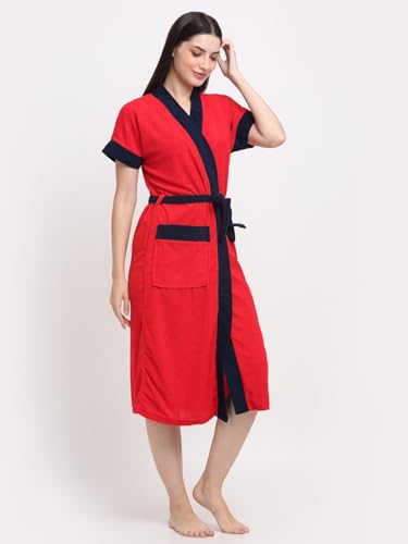 Image of CREEVA Everyday Bathrobe for Women Micro Terry Robe | Soft and Easy to Absorb & Dry| Unisex Bathrobe