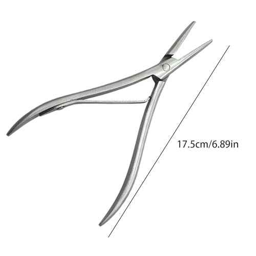 Alicates para extensiones profesionales de acero inoxidable con diseño plano ergonómico 3