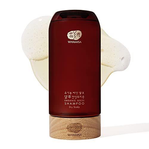 Whamisa Organic Seed Shampoo for Dry Scalp, Gentle, Refreshing, Nourishing, Moisturizing Shampoo, Low pH, Soften hair, 17.2 fl. oz / 510ml