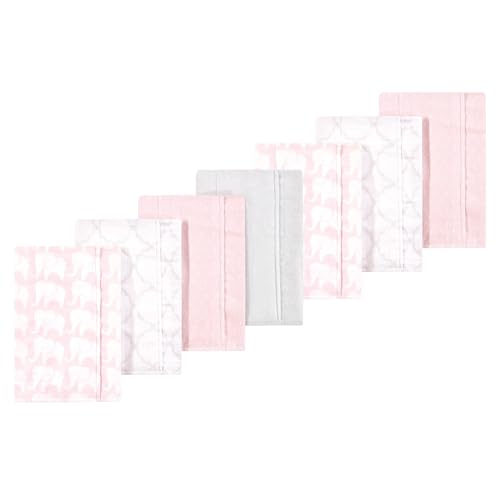 Image of Luvable Friends Hudson Baby Flannel Burp Cloths 7pk, Sweet Elephant