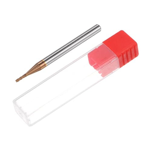 Image of HARFINGTON Micro Grain Carbide Square End Mill 1 /16 inch x 1 /6 inch (1.5mm x 4.5mm) Cut 5 /32 inch (4mm) Shank 2 inch (50mm) Length AlTiN Coated 4 Flutes Square Nose Cutter for Alloy Steel Hardened Steel