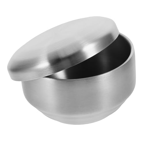 Gogogmee Elegant Shaving Bowl Metal Shave Cup for Men Shaving Soap Holder Stylish Bathroom Decor