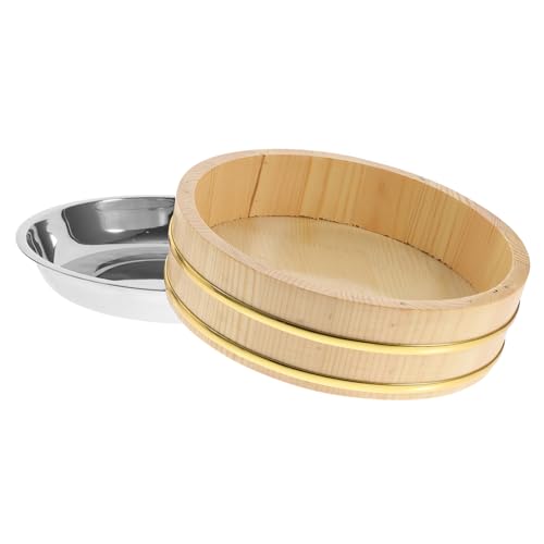 COLLBATH 1 PC Bibimbap Food Chilling Tray Sushi Rice Bucket Utensil Tray Seafood Tray Hangiri Bowl Sushi Mixing Korean Rice Mix Seafood Plate Crayfish Storage Plate Crawfish Stainless Steel