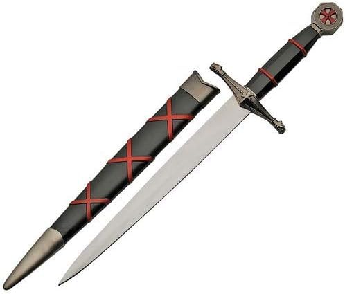 China Made Knights Templar Dagger Red