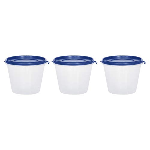 Image of Cutting EDGE Nesterware 1 Ltr Stackable Container (Set of 1, Dark Blue, 3) | BPA-free plastic, stackable design, leak-proof, kitchen storage, pantry, fridge, meal prep, reusable, travel use