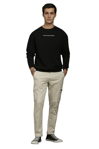 Image of Louis Philippe Men's Cotton Round Neck Sweatshirt