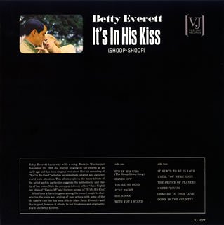 BETTY EVERETT - It's In His Kiss (Shoop-Shoop) - Disque CD