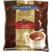 Ghirardelli Premium Double Chocolate Hot Cocoa - 2 lb bag, 4 bags per case