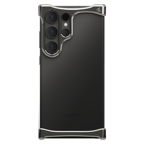 Arc Pulse Designed for Samsung Galaxy S24 Ultra Phone Case (2024), Minimalist Protective Shock Absorption Aerospace Grade Aluminum Shells + Elastomer Inlays Easy Fit 6.9 inch (Mirror Titan Gray)