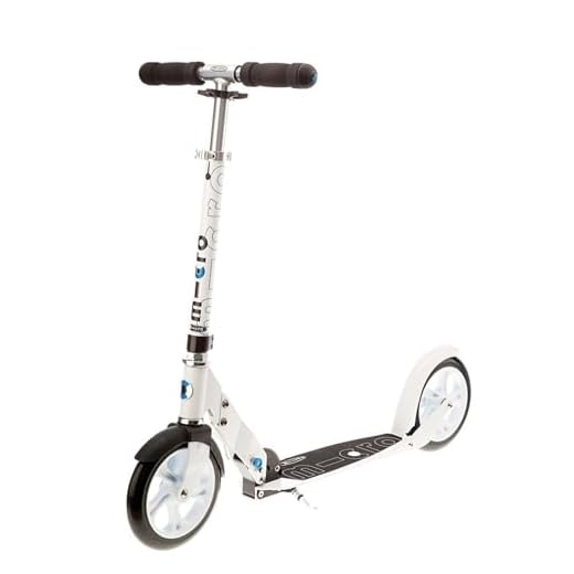 Micro SA0031 Tretroller Weiß mit 200 mm Rollen