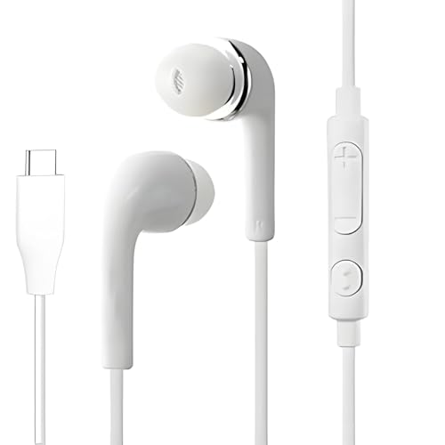Image of Original Type C Earphone Compatible with Samsung S24 Headphones with Microphone Noise Isolation Stereo Wired Earphones for Samsung Galaxy S22 S23 Ultra Pixel 7a, iPhone 15 to 16 Series