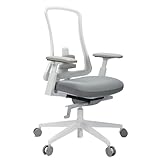 ProtoArc Ergonomic Office Chair - Flexer Pro Mesh Desk Chair with Lumbar Support for Women, Slide Seat & 4D Armrests, Tilt Lock | Stylish & Comfortable for Home Office, Computer Work - White