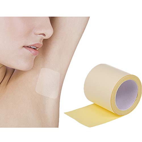 Adesivo antitranspirante transparente para axila descartável de 1 rolo com adesivo antitranspirante