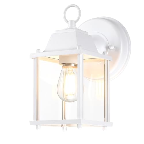 LIT-PaTH Outdoor Wall Light Fixture Rustproof Aluminum Clear Glass