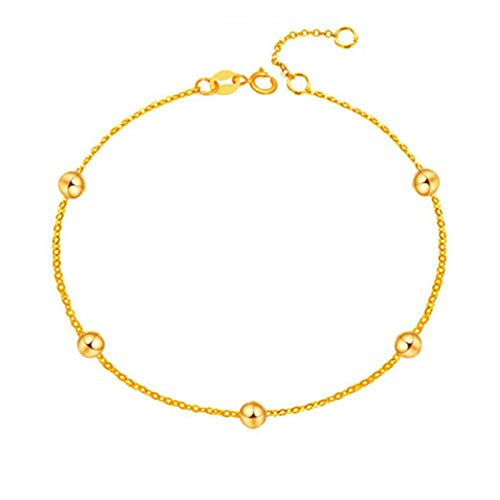 Tobillera para mujer en oro amarillo de 18 quilates KnSam, el regalo ideal de joyería