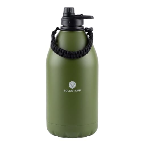 Insulated Water Bottle 4000ml, Hot Water Bottle, Thermosteel Water Bottles for Travel, Home, Office, School, Gym, Adults, ISI Certified Water Bottle 12+ Hr Hot and 18+ Hr Cold, Green