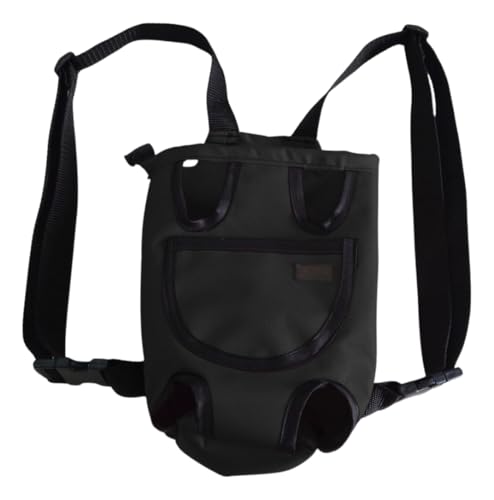Mochila Canguru para Transporte de Cães e Gatos, Nylon 600, Tiras Ajustáveis, Tamanhos P e M Manuelita (Preto, M)
